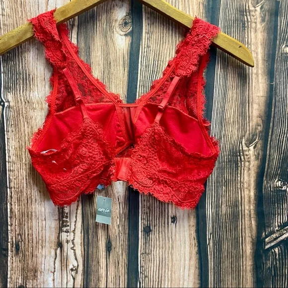 Aerie red lace bralette, size medium, new with tags - Picture 8 of 10